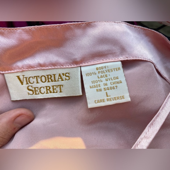 Vintage 90s Gold Label Victorias Secret Light Pink Lace Slip - Picture 15 of 15
